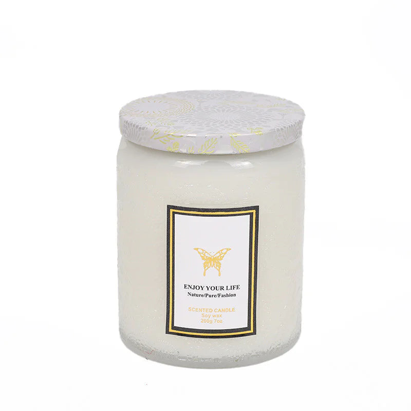 Luzia Signature Embossed Glass Aromatherapy Candle